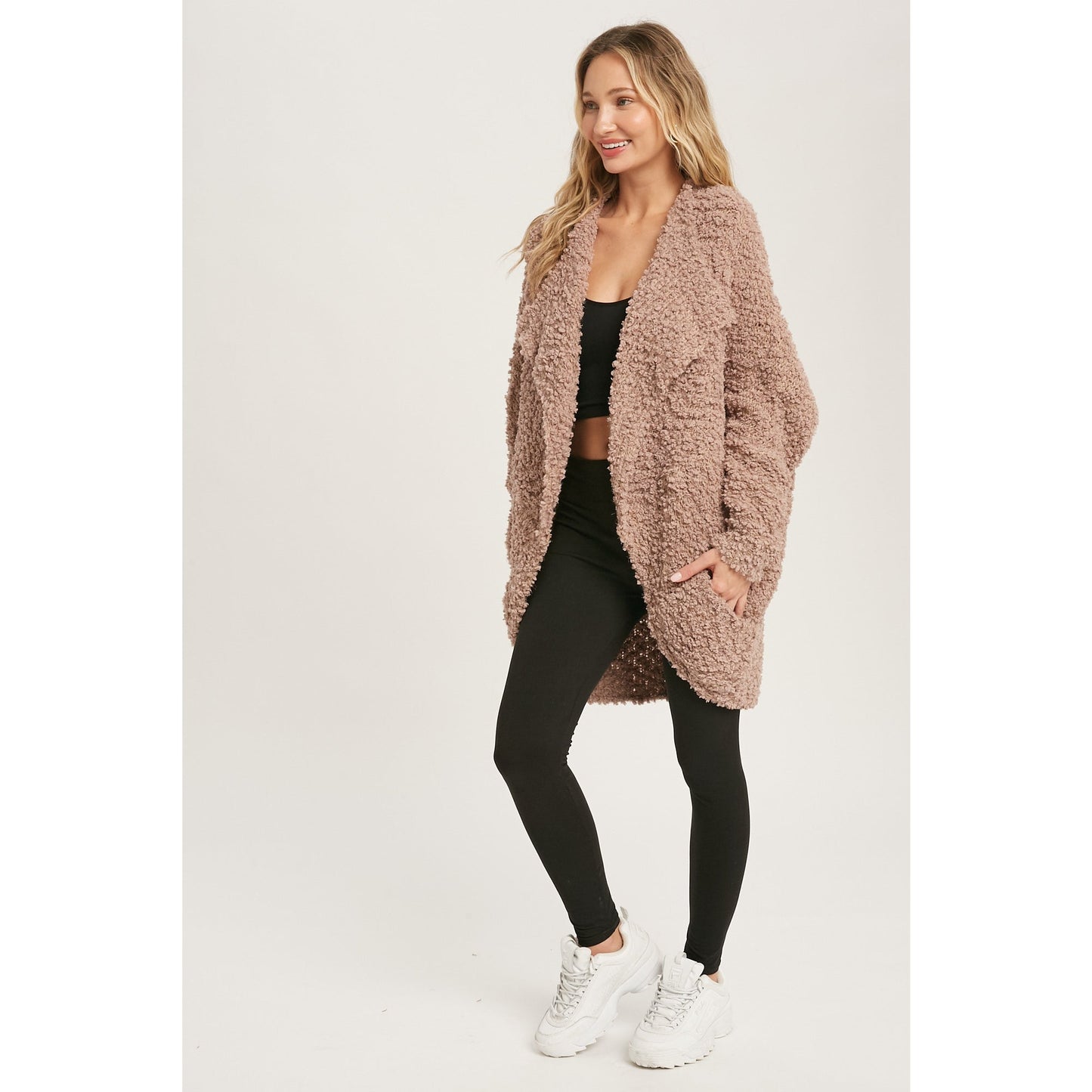 COMFY COCOON CARDIGAN / MUSHROOM