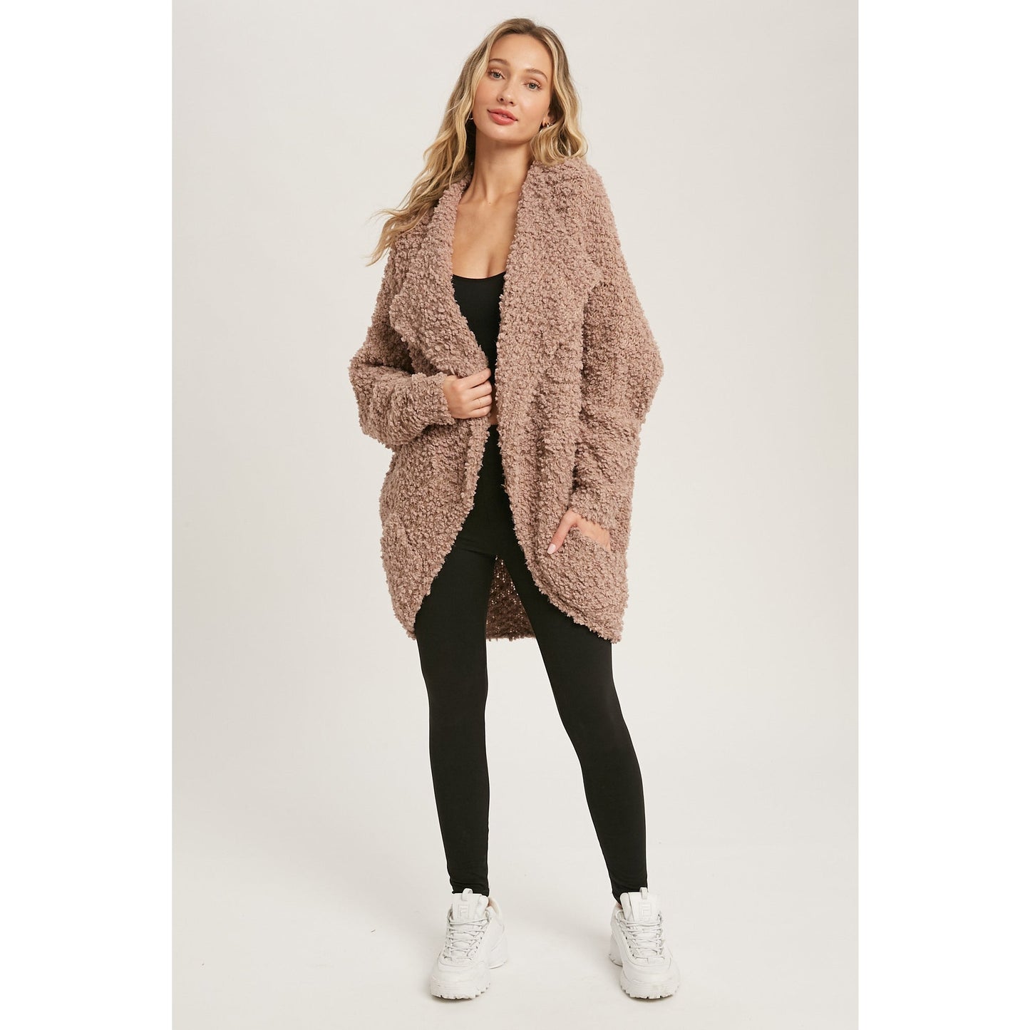 COMFY COCOON CARDIGAN / MUSHROOM