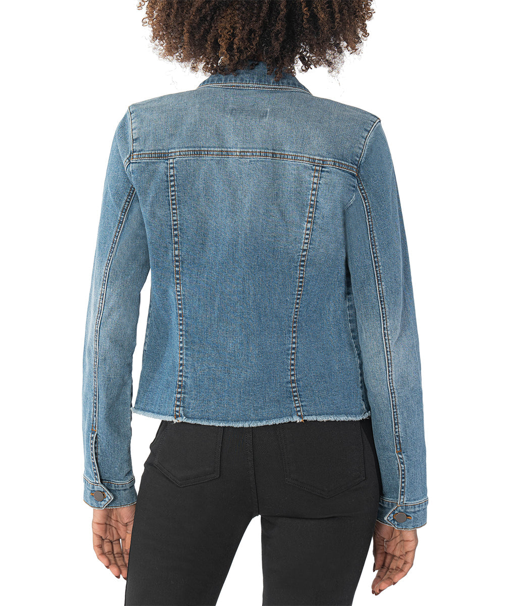 KARA JACKET - NO WST W/ FRAYED HEM