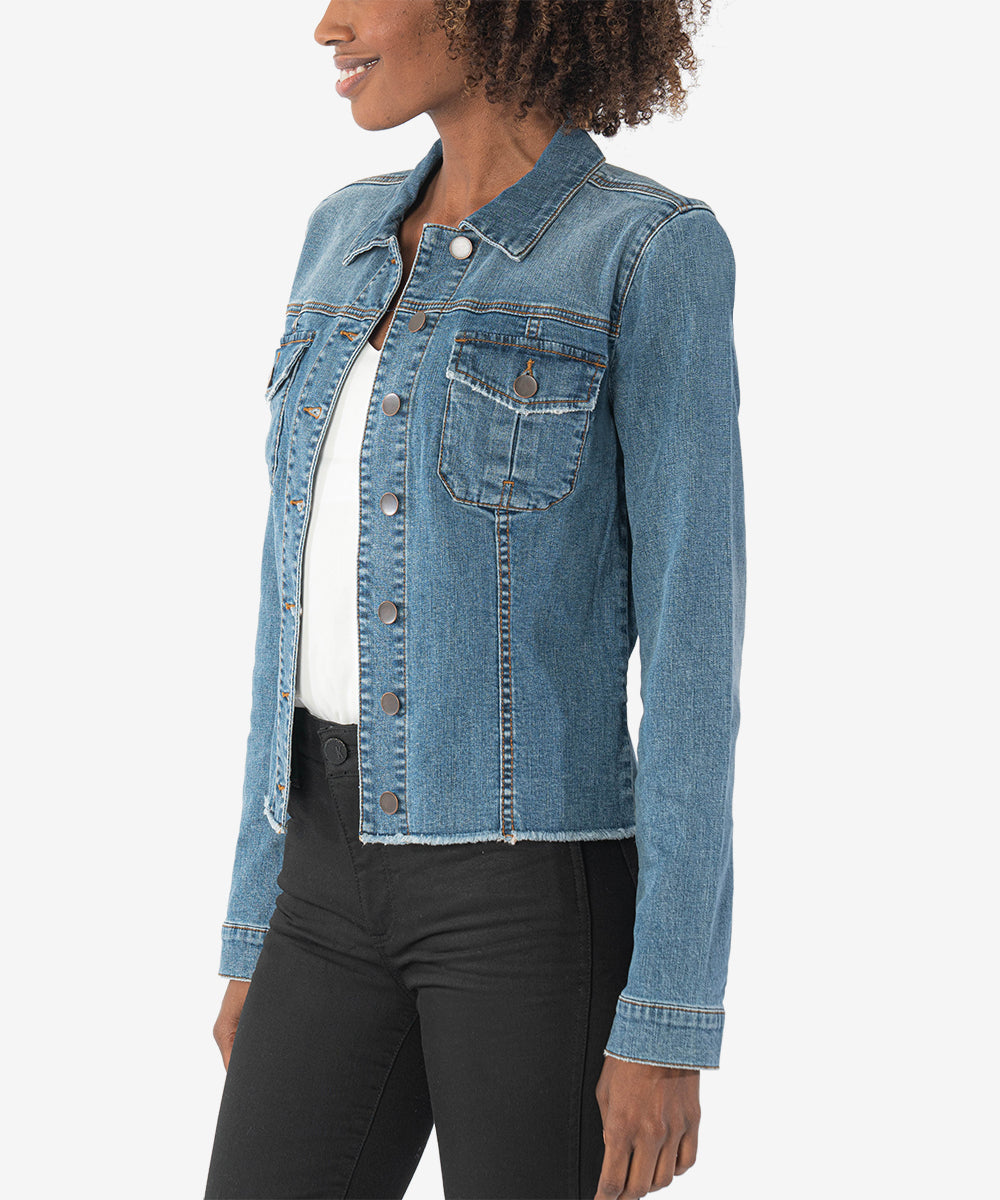 KARA JACKET - NO WST W/ FRAYED HEM