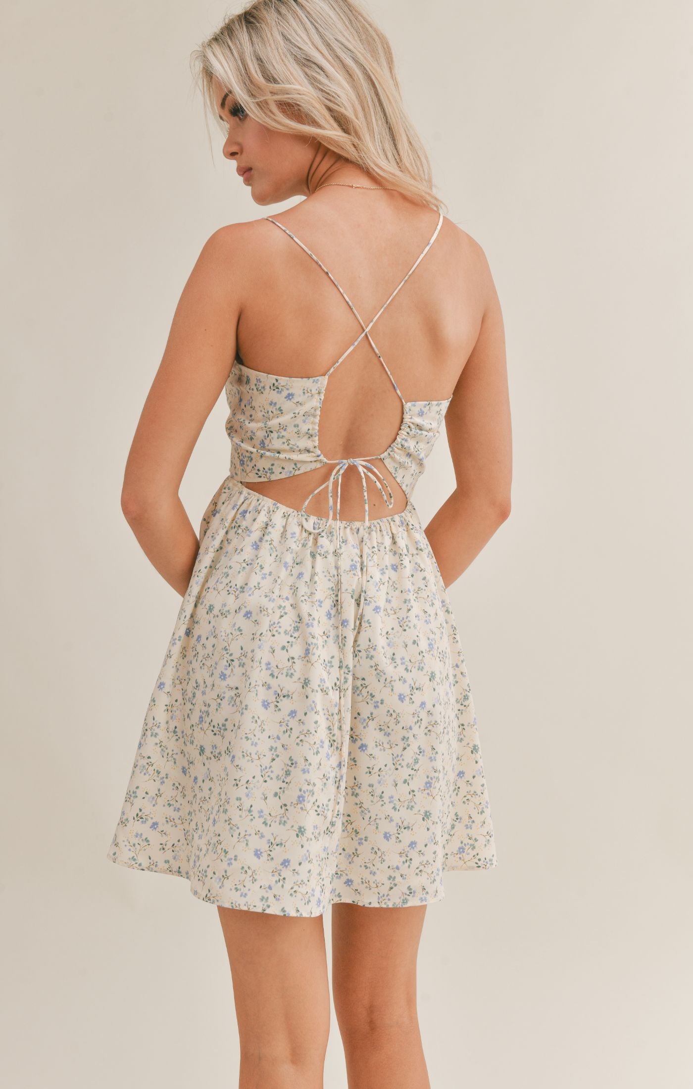 FLOWERBUDS MINI DRESS