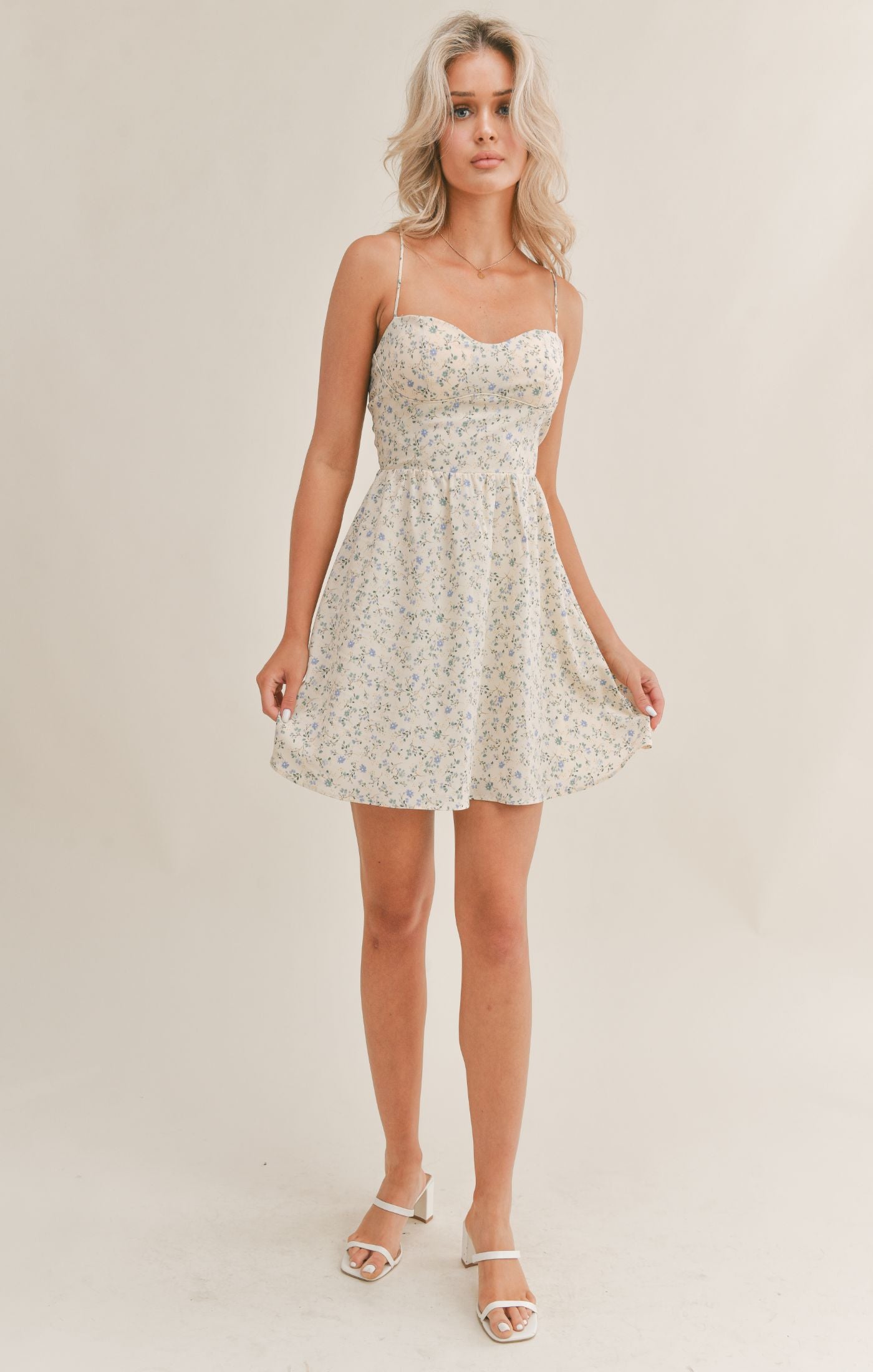 FLOWERBUDS MINI DRESS