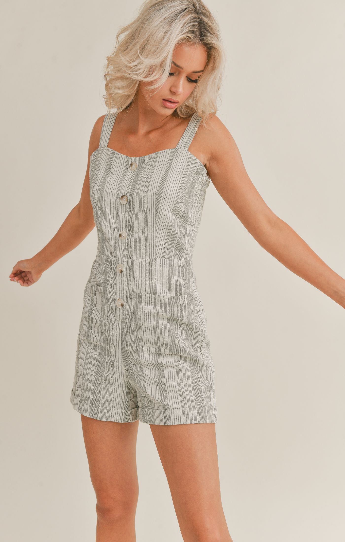 ROMAN STRIPED ROMPER