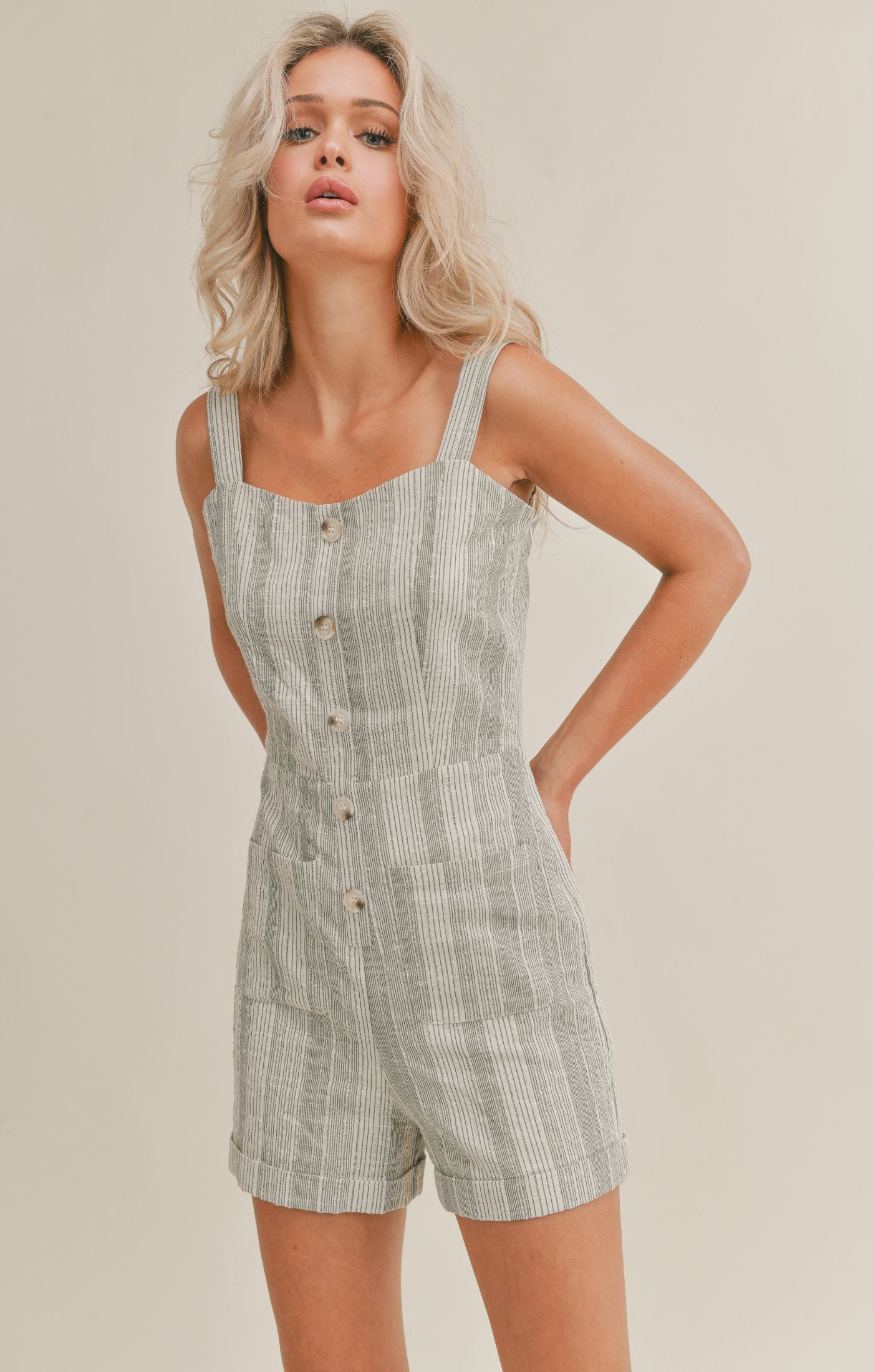 ROMAN STRIPED ROMPER