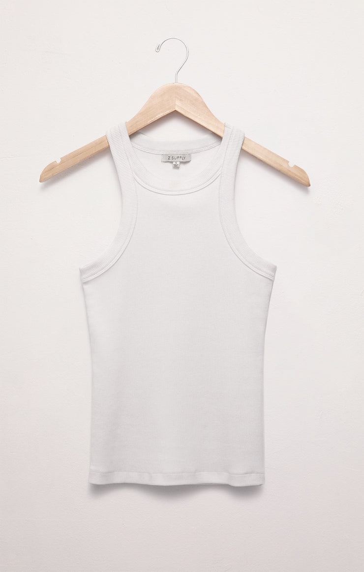 LILY RIB TANK / White