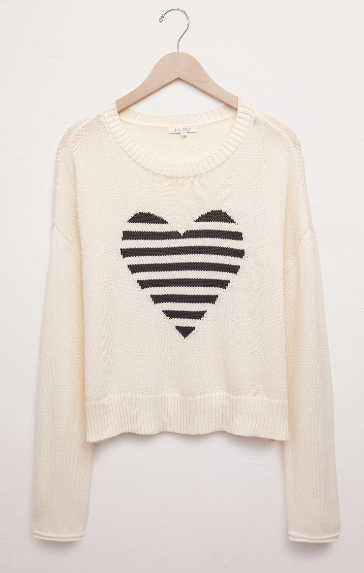 SIENNA HEART SWEATER / SANDSTONE