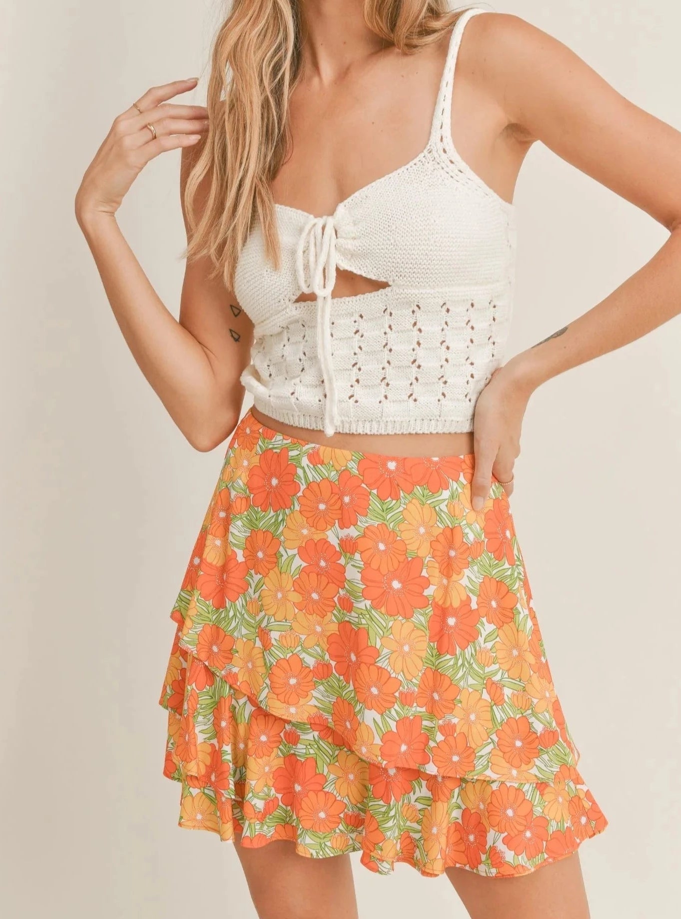 CALIFORNIA LOVE SWEATER TANK / IVORY
