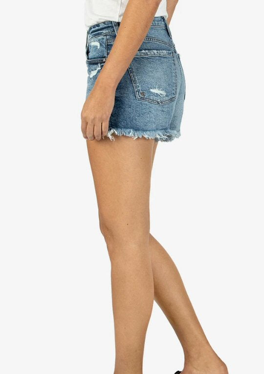 JANE HIGH RISE BASIC SHORT W/ FRAY / INSTRUCTION