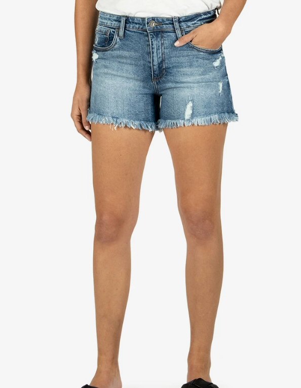 JANE HIGH RISE BASIC SHORT W/ FRAY / INSTRUCTION