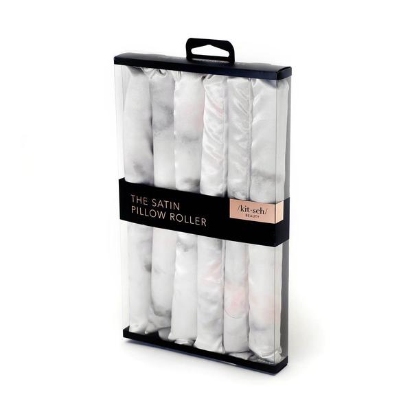 SATIN HEATLESS PILLOW ROLLERS / 6PCS SOFT MARBLE