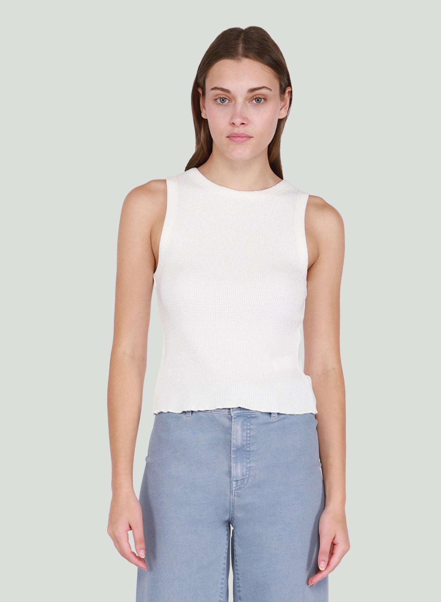 WAFFLE KNIT TANK TOP
