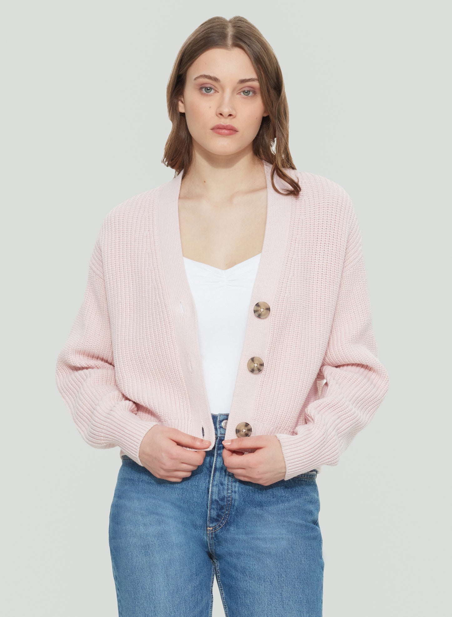 DROP SHOULDER CARDIGAN