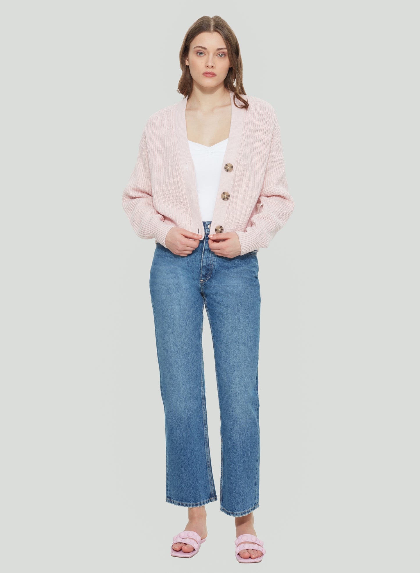 DROP SHOULDER CARDIGAN