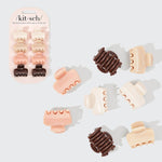Load image into Gallery viewer, MINI PUFFY CLAW CLIPS RECYCLED PLASTIC 6 PCS SET  / Rosewood

