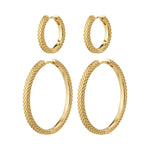 Load image into Gallery viewer, PULSE recycled earrings 2-in-1 set / GOLD PLATED
