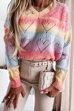 Load image into Gallery viewer, RAINBOW HEART SWEATER
