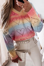 Load image into Gallery viewer, RAINBOW HEART SWEATER
