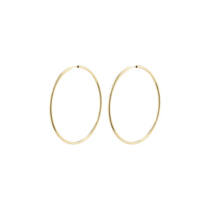 APRIL RECYCLED LARGE HOOP EARRINGS / 60MM / GOLD