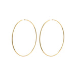 Load image into Gallery viewer, APRIL RECYCLED MAXI HOOP EARRINGS / 80MM / GOLD

