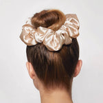 Load image into Gallery viewer, HOLIDAY CLOUD 9 SATIN PILLOW SCRUNCHIES 1 PC/ Champagne
