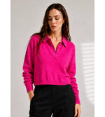 Load image into Gallery viewer, PINK FLOYD KNIT POLO SWEATER / FUCHSIA
