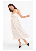 Load image into Gallery viewer, LETTERS HOME POLKA DOT MIDI DRESS
