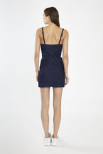 Load image into Gallery viewer, BLUE DENIM CORSET MINI DRESS
