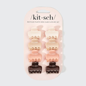 MINI PUFFY CLAW CLIPS RECYCLED PLASTIC 6 PCS SET  / Rosewood
