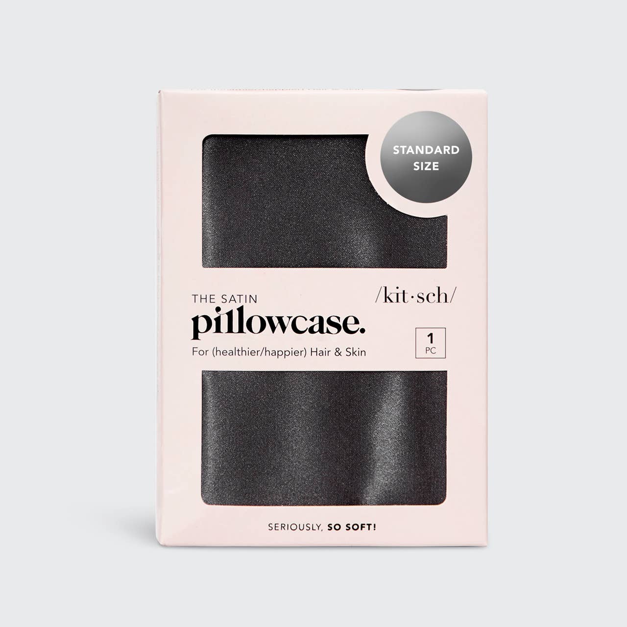 SATIN PILLOWCASE / Charcoal