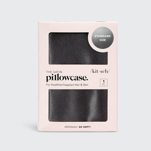 SATIN PILLOWCASE / Charcoal