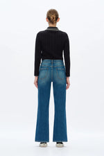 Load image into Gallery viewer, HIGH RISE WIDE LEG JEANS
