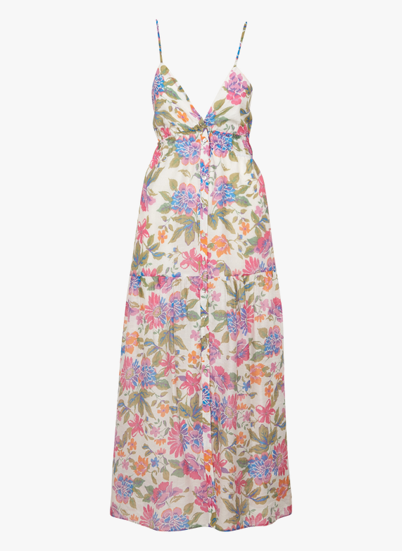 FLORAL PRINTED STRAIGHT MIDI DRESS