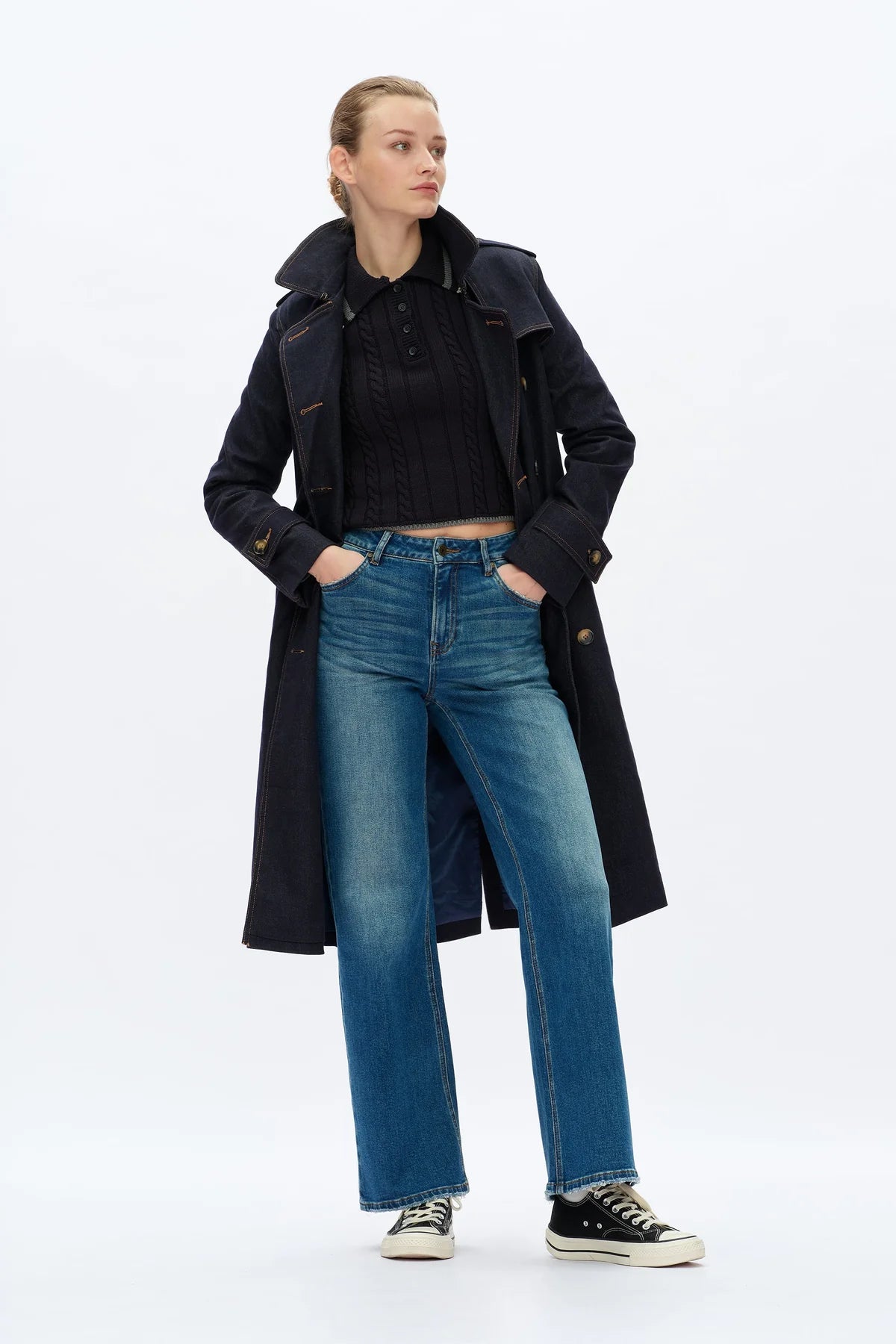 HIGH RISE WIDE LEG JEANS