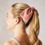 Load image into Gallery viewer, RECYCLED FABRIC BOW HAIR CLIP / ROSEWOOD
