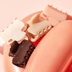 Load image into Gallery viewer, MINI PUFFY CLAW CLIPS RECYCLED PLASTIC 6 PCS SET  / Rosewood
