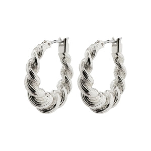 EILEEN TWIRL HOOP EARRING / SILVER