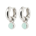 Load image into Gallery viewer, EVAH recycled blue hoop  earrings / SILVER-PLATED
