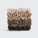 Load image into Gallery viewer, ULTRA PETITE SATIN SCRUNCHIES 6PC / EUCALYPTUS
