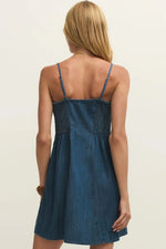 Load image into Gallery viewer, ANGEL EYES DENIM MINI DRESS

