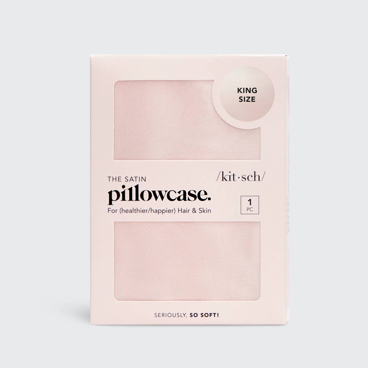 KING SATIN PILLOWCASE  / BLUSH