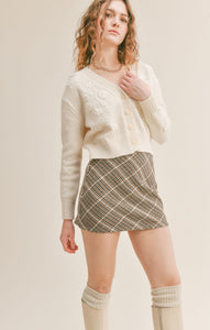 MORNING LIGHT EMBROIDERED CARDIGAN / IVORY