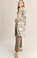 Load image into Gallery viewer, MORNING STROLL PLAID JACKET / CREAM
