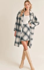 Load image into Gallery viewer, ELLORY PLAID MINI SKIRT / IVORY BLUE
