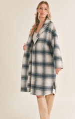 Load image into Gallery viewer, ELLORY OPEN FRONT COAT / IVORY BLUE
