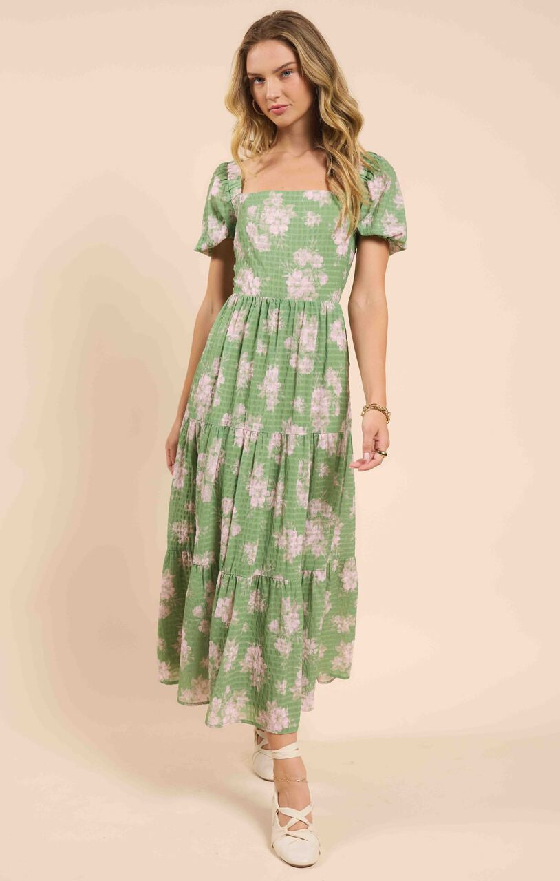 RAINY DAYS TIERED MAXI DRESS / TIE BACK