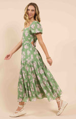 Load image into Gallery viewer, RAINY DAYS TIERED MAXI DRESS / TIE BACK
