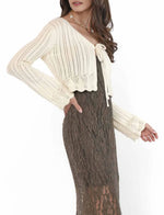 Load image into Gallery viewer, CHAMOMILE TIE FRONT CARDIGAN
