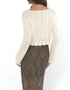 CHAMOMILE TIE FRONT CARDIGAN