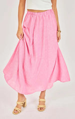 Load image into Gallery viewer, BY THE SEA ALINE MIDI SKIRT / PINK
