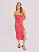 Load image into Gallery viewer, FIRECRACKER STRIPE MIDI DRESS
